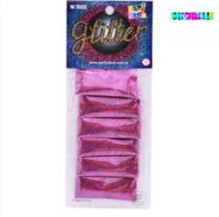 GLITTER PACK x 6 FUCSIA