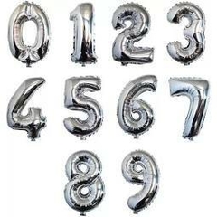 Globos metalizados números