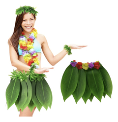 POLLERA hawaiana hula de hojas palma - comprar online