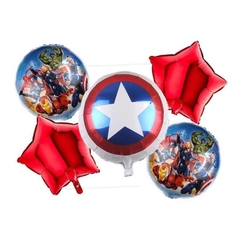 Set de globos Metalizados Capitán América