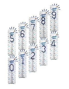 VELA SPARKLE CHISPITA Numero Azul x un.