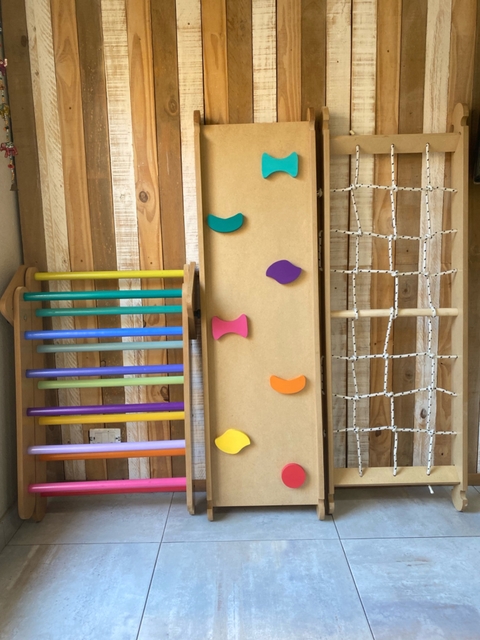 Triángulo Plegable + Rampa Tobogán + Rampa Soga