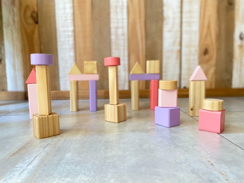 Bloques de madera x 25 unidades