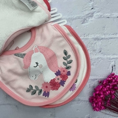 Babador kit com 5 unidades Tema Arco-Íris - Bebê Reborn Original - Patrícia Lima