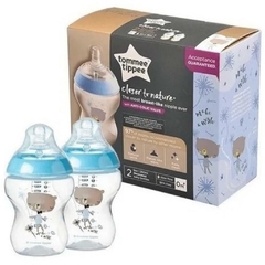 Mamadeira Tommee Tippee 2 unidades 260ml - Azul - Bebê Reborn Original - Patrícia Lima