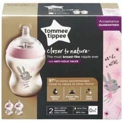 Mamadeira Tommee Tippee 2 unidades 260ml - Rosa - Bebê Reborn Original - Patrícia Lima