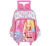 Mochila Infantil com Rodinha Barbie G Pink com Alça - Luxcel