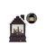 Luminária Casa Natalina Led 21x13,5x8cm em Plástico e Resina