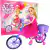 Brinquedo Boneca Menina Barbie Bicicleta Som E Led C/ Pilha - fun game