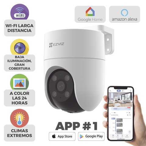 Camara PT WiFi EZViZ CS-H8C / 2 Megapixel / Cobertura 360° / Detección humana / Seguimiento Inteligente