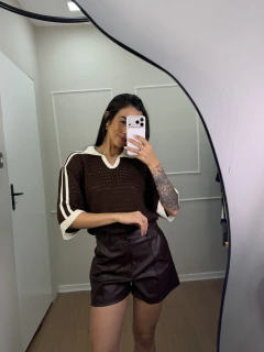 Blusa de tricô com gola - By Choices