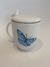 Caneca de chá com infusor - Borboleta - Estúdio Flora