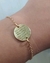 Pulseira Medalha Mão De Fatima Com Cristal - Banhado a Ouro 18k na internet