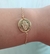 Pulseira Medalha Mão De Fatima Com Cristal - Banhado a Ouro 18k