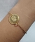 Pulseira Medalha Mão De Fatima Com Cristal - Banhado a Ouro 18k - comprar online
