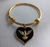Bracelete Pomba da Paz Coração -Banhado a Ouro 18k na internet