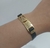 Pulseira Nossa Senhora Aparecida - Courinho Preto - Banhado a Ouro 18k