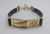 Pulseira Nossa Senhora Aparecida - Courinho Preto - Banhado a Ouro 18k - comprar online
