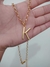 Colar com Letra Inicial do Nome Corrente Elo Português Banhado a Ouro 18k - loja online