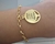 Pulseira Entrego e Confio Corrente Elo Português - Banhado a Ouro 18k