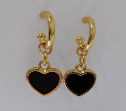 Brinco Argola Coração Pequeno - Banhado a Ouro 18k