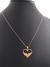 Gargantilha Coração Cravejado de Zircônias Coloridas Folheado a Ouro 18k