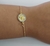 Pulseira com Medalha Espirito Santo e Zircônias Banhado a Ouro 18k