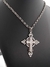 Colar Crucifixo Cruz Grande com Zircônias Prateado ou Dourado - loja online