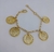 Pulseira Moedas Banhado a Ouro 18k
