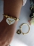 Bracelete Pomba da Paz Coração -Banhado a Ouro 18k - Everjoy Acessórios