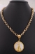 Colar Nossa Senhora Aparecida - Banhado a Ouro 18k Resina Perola