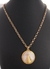 Colar Nossa Senhora Aparecida Corrente Elo Português Fina - Banhado a Ouro 18k Resina Perola