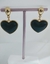 Conjunto Pulseira + Brinco Coração Preto - Banhado a Ouro 18k - comprar online