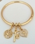 Bracelete Fé Espirito Santo - Banhado a Ouro 18k