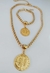 Conjunto Colar e Pulseira São Bento Banhado a Ouro 18k