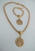 Conjunto Colar e Pulseira Arvore da Vida Banhado a Ouro 18k