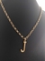 Colar com Letra Inicial do Nome Corrente Elo Português Banhado a Ouro 18k - comprar online