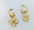 Brinco Argola Trevo da Sorte - Banhado a Ouro 18k - comprar online