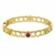 Bracelete Com Cristal Colorido - Banhado a Ouro 18k - comprar online