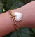 Pulseira Coração Perola Corrente Fígaro - Banhado a Ouro 18k - loja online