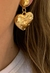 Brinco Coração Com Mini Pérolas - Banhado a Ouro 18k - comprar online