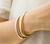 Bracelete Largo Dourado - Banhado a Ouro 18k - Everjoy Acessórios
