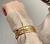 Bracelete Largo Dourado - Banhado a Ouro 18k - loja online