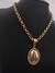 Colar Nossa Senhora Aparecida Corrente Elo Português - Banhado a Ouro 18k