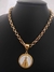Colar Nossa Senhora Aparecida Resina Branca - Banhado a Ouro 18k
