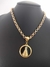 Colar Nossa Senhora Aparecida Resina Preta - Banhado a Ouro 18k