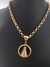 Colar Nossa Senhora Aparecida Resina Preta - Banhado a Ouro 18k - comprar online