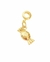 Chaveiro Argola Berloque Lip Bunny Liphoney Gloss Fran Franciny Banhado a Ouro 18k