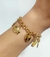 Pulseira Fundo do Mar Marítima Animais Marinhos Oceano Banhado a Ouro 18k - loja online