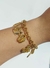 Pulseira Fundo do Mar Marítima Animais Marinhos Oceano Banhado a Ouro 18k na internet